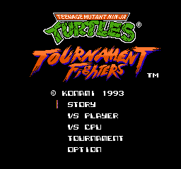 Teenage Mutant Ninja Turtles - Tournament Fighters Title Screen
